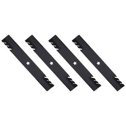 Set of 4 Toothed Mulching Mower Blades for Dixon 42" Decks