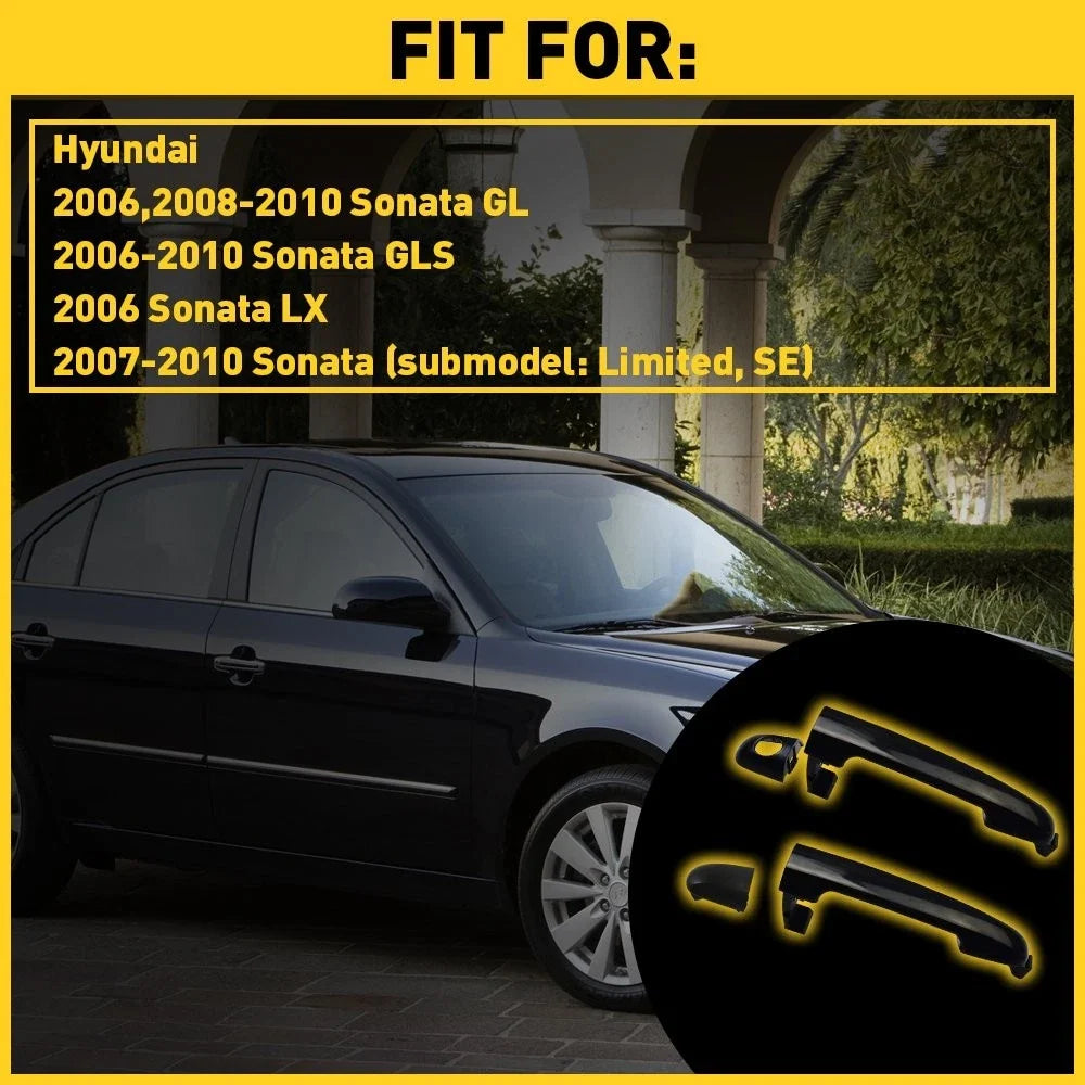Exterior Door Handle Pair for Hyundai Sonata (2006–2010)