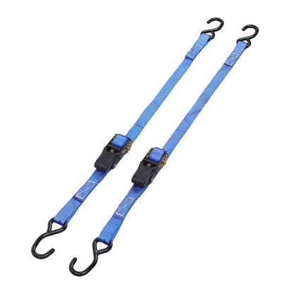 2 Pack 1" x 4 FT Ratchet Boat Trailer Tie Down Straps w/ S-Hook (2400 lbs)
