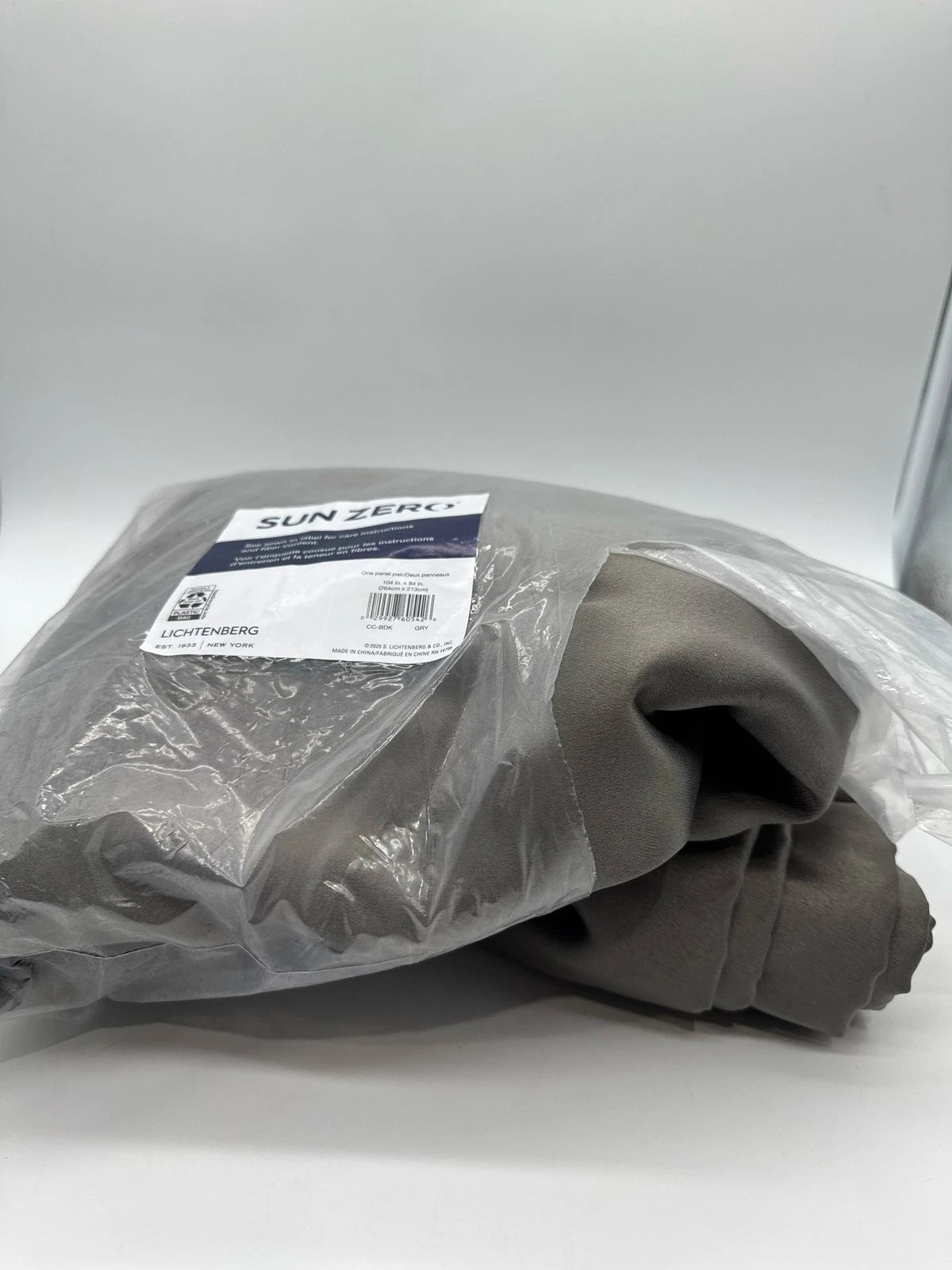 Pair of Sun Zero Broderick Theater Grade Blackout Curtains 52"x84" Gray