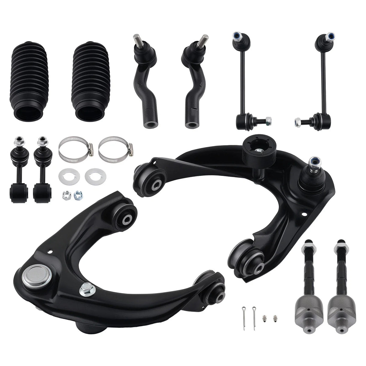 12pc Front Upper Control Arms Suspension Kit for Lincoln MKZ Fusion Milan (2006–2010)
