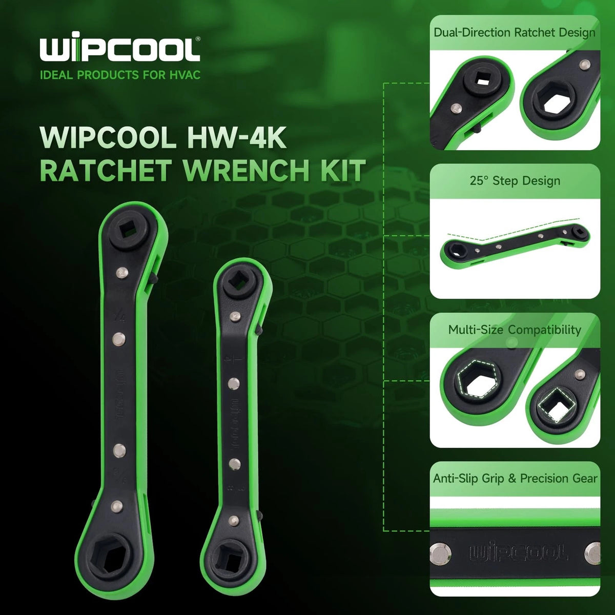 Set of 2 HVAC Service Wrenches for Refrigeration Tools
