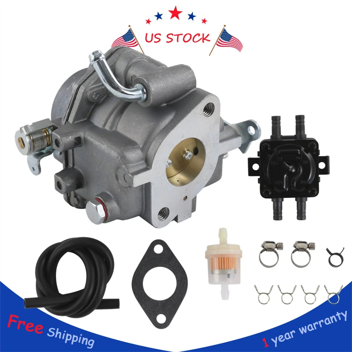Carburetor with Fuel Pump Oil Filter Kit for Onan B48M B48G P216G (NOS)