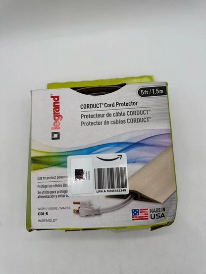 Wiremold Cord Cover Hider 5ft for Wall Mount TV CDI-5 Ivory