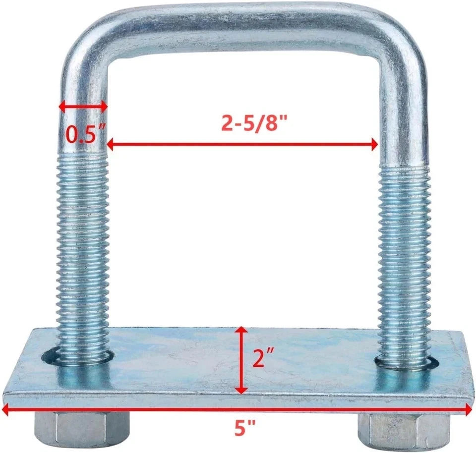 4 Pack Leaf Spring Clamp Kit for (2-5/8" Width x 3-3/4" Long)