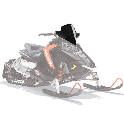 Flatland Mid Windshield for Polaris Snowmobile (OEM, Black, 2880390)