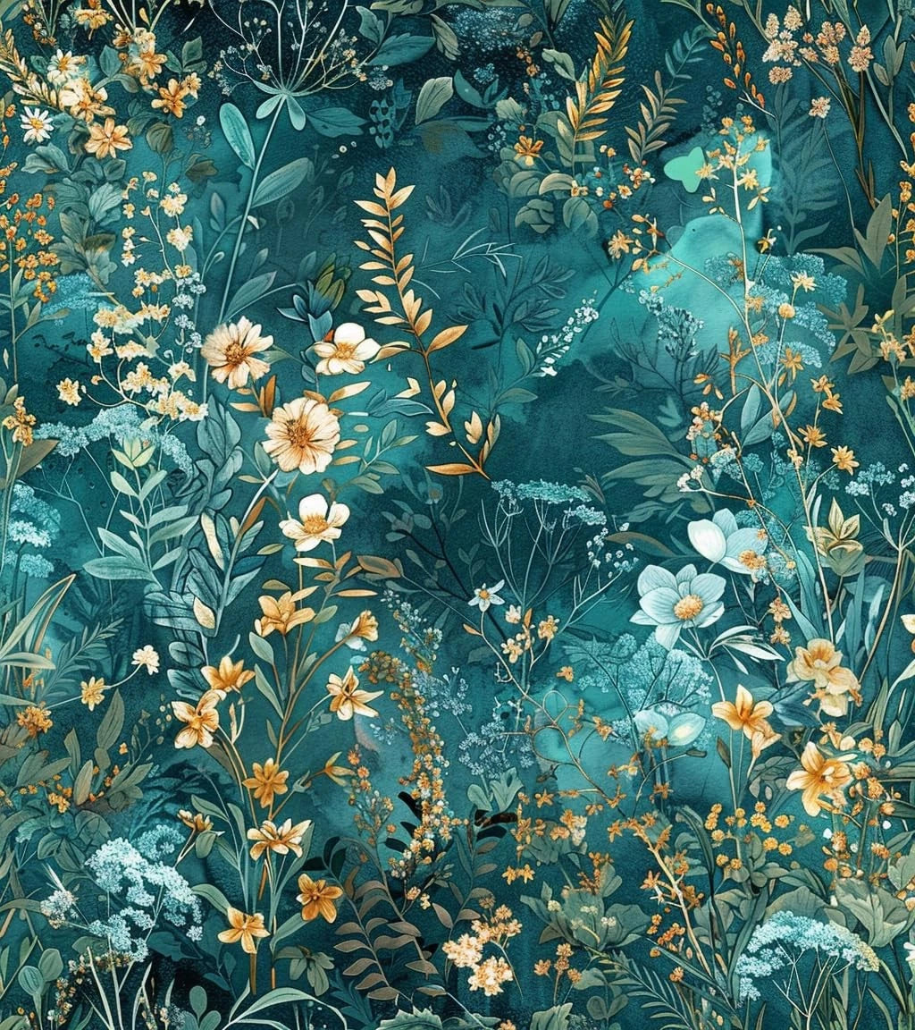 Floral Peel and Stick Wallpaper for Home Decor (17.3" x 118.1")