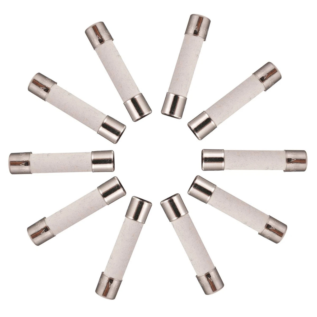 Set of 6 Slow-Blow Ceramic Fuses 30A 250V 6x30mm
