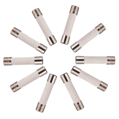 Set of 6 Slow-Blow Ceramic Fuses 30A 250V 6x30mm
