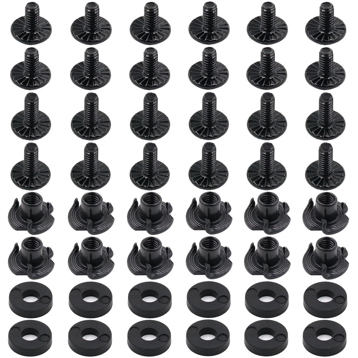 48-Piece Gun Holster Screws and Black 3 Prong T-Nuts Kit