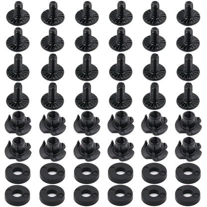 48-Piece Gun Holster Screws and Black 3 Prong T-Nuts Kit