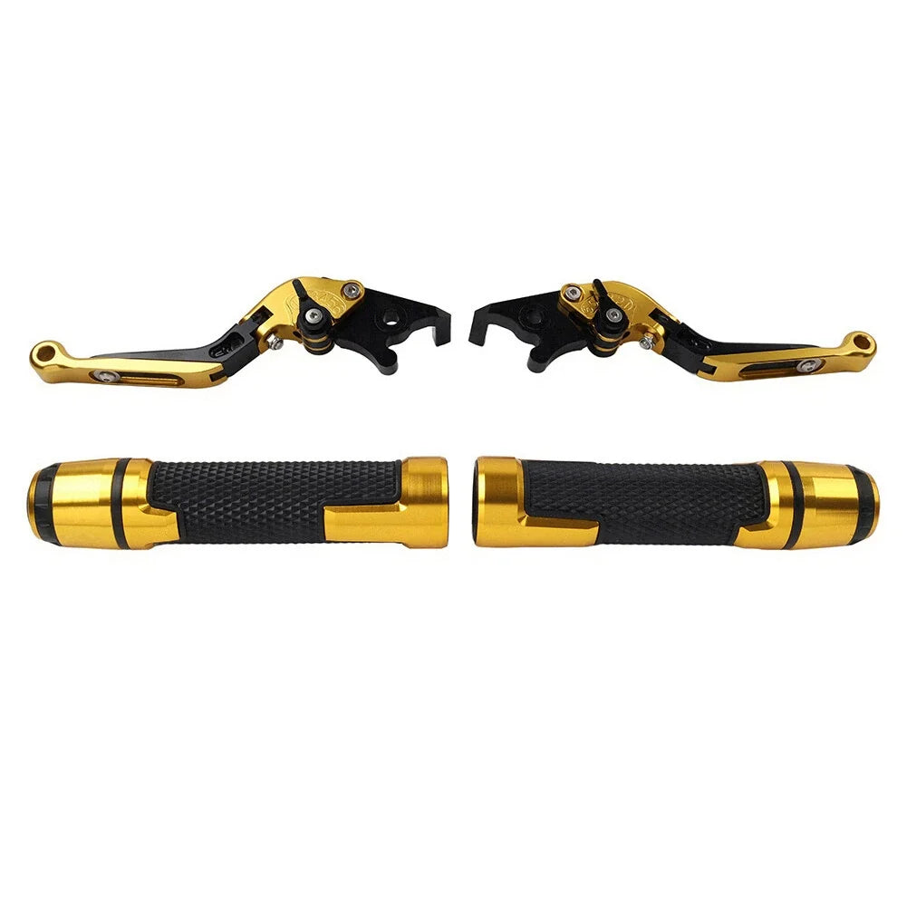 Set of 2 Gold Extendable Brake Clutch Levers for Triumph 765 Speed Triple R