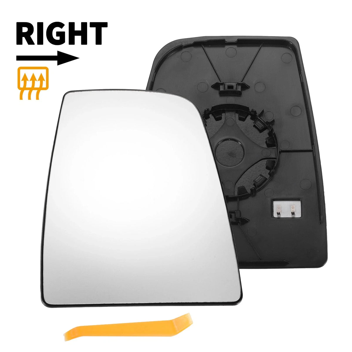 Right Upper White Heated Mirror Glass for Ford Transit T150 T250 (2015–2023)