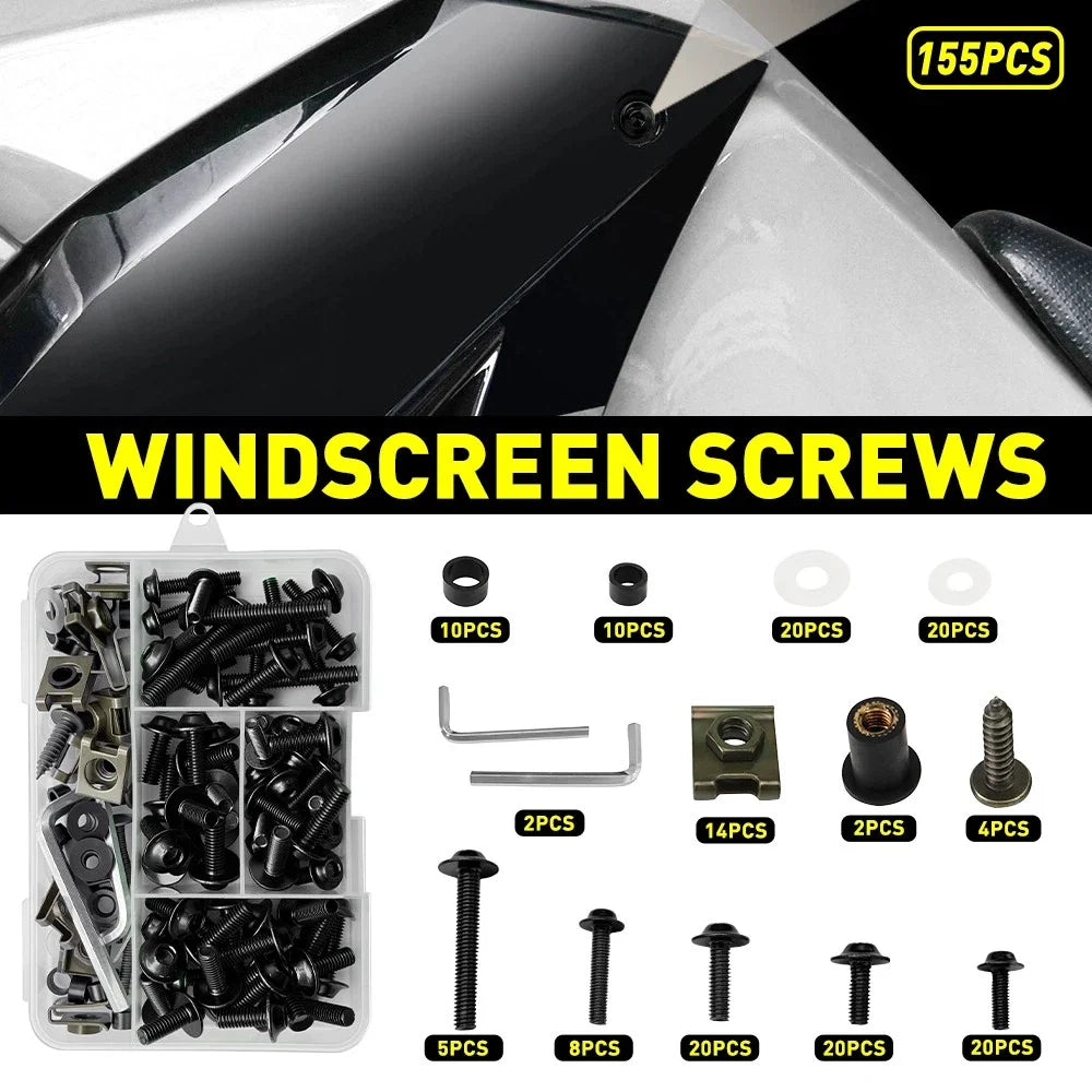 155pcs Motorcycle Fairing Bolts Kit for Honda CBR600RR CBR1000RR (2003–2023)