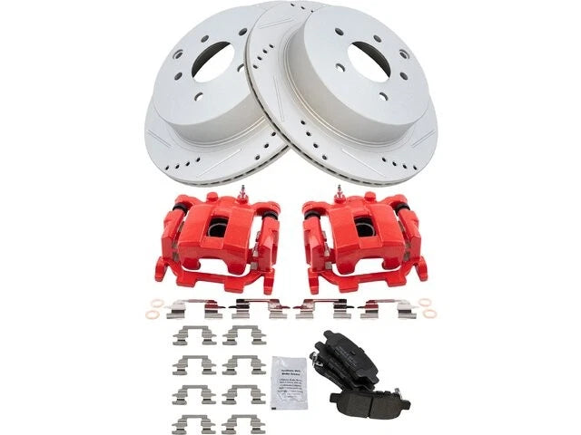 Set of 4 Brake Pads Rotors Calipers for Infiniti M35h (2012–2013) 17443JGRS