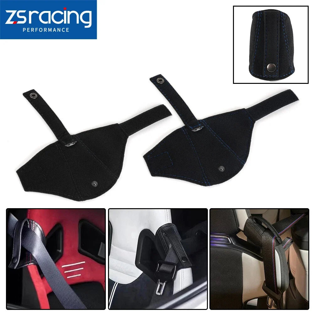 Seat Belt Holder for Universal Suede Leather Car Bucket Seat (RHD)