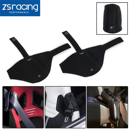 Seat Belt Holder for Universal Suede Leather Car Bucket Seat (RHD)