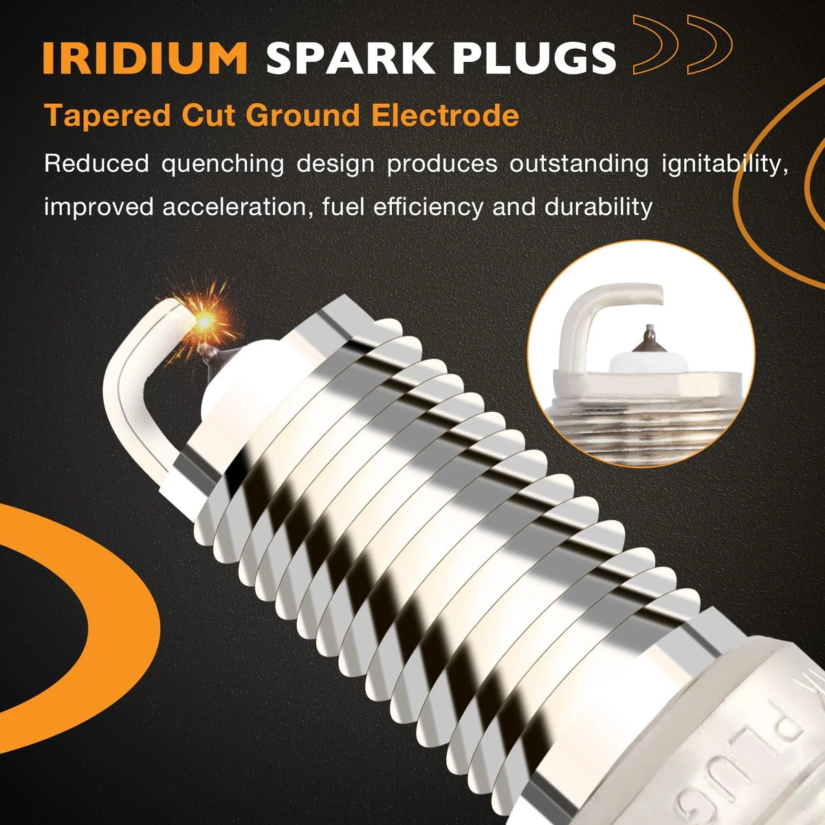 Set of 4 Ignition Coil Packs & Iridium Spark Plugs for Dodge