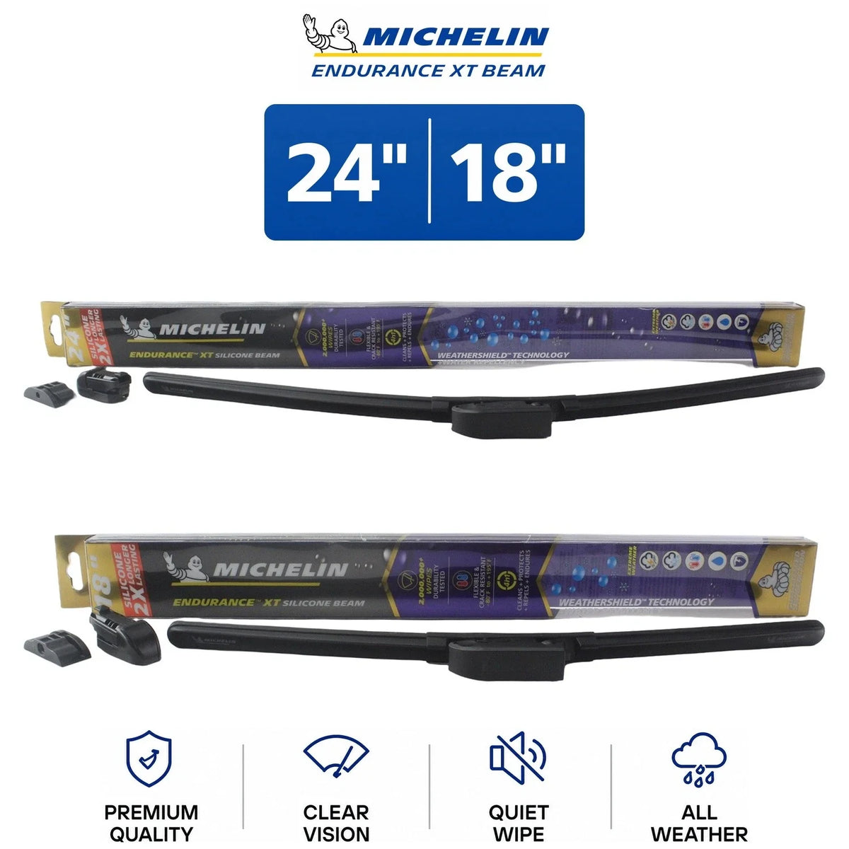 Set of 2 Wiper Blades for Mazda 3 (2014–2018) - 24"/18"