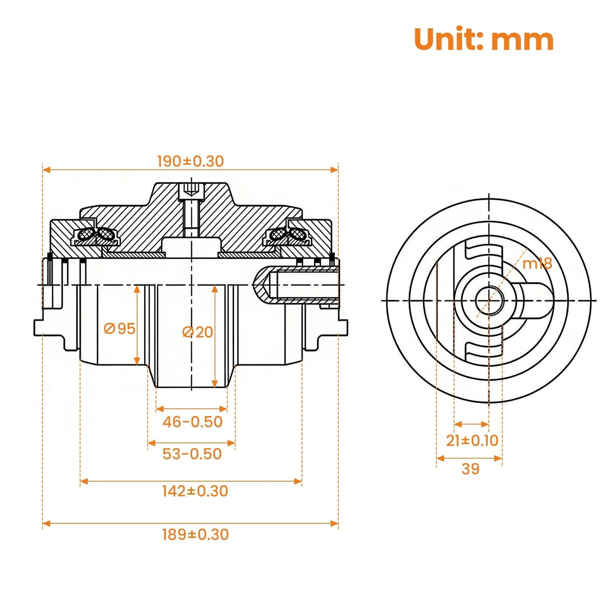 Bottom Track Roller for John Deere 50D 50G Mini Excavator (2006–2021)