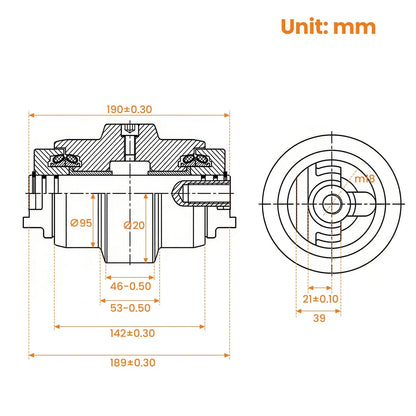 Bottom Track Roller for John Deere 50D 50G Mini Excavator (2006–2021)