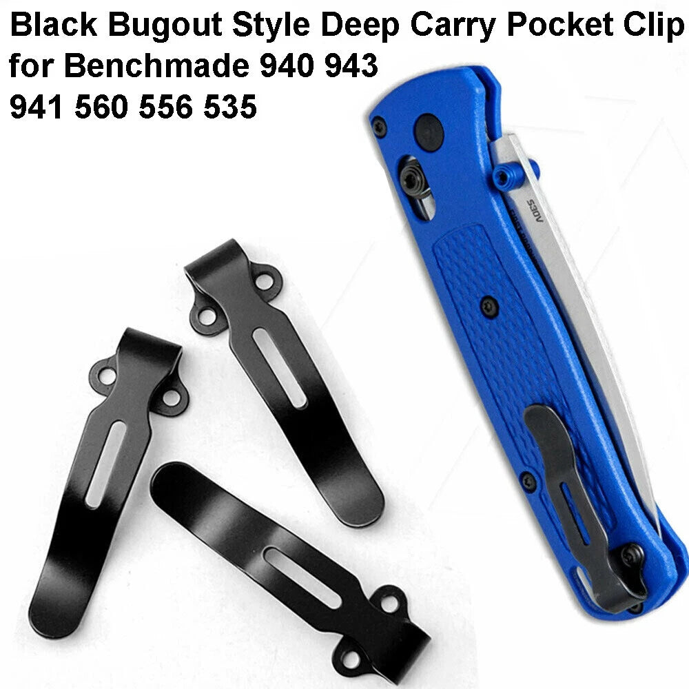 2PC Black Deep Carry Pocket Clip for Benchmade 940 535 941 560 556