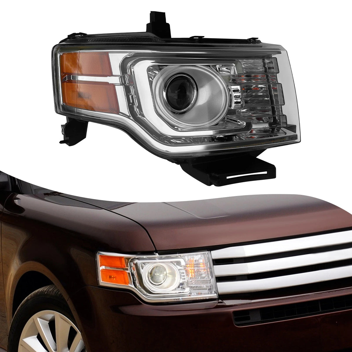HID Xenon Headlight Assembly for Ford Flex (2009–2012) 8A8Z13008A, FO2503345
