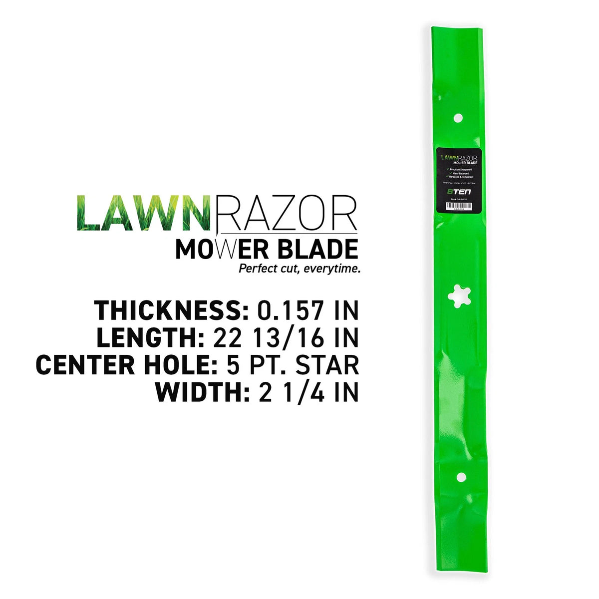 Set of 4 LawnRAZOR Deck Mulching Blades for Poulan Pro PB19546LT (532403107)