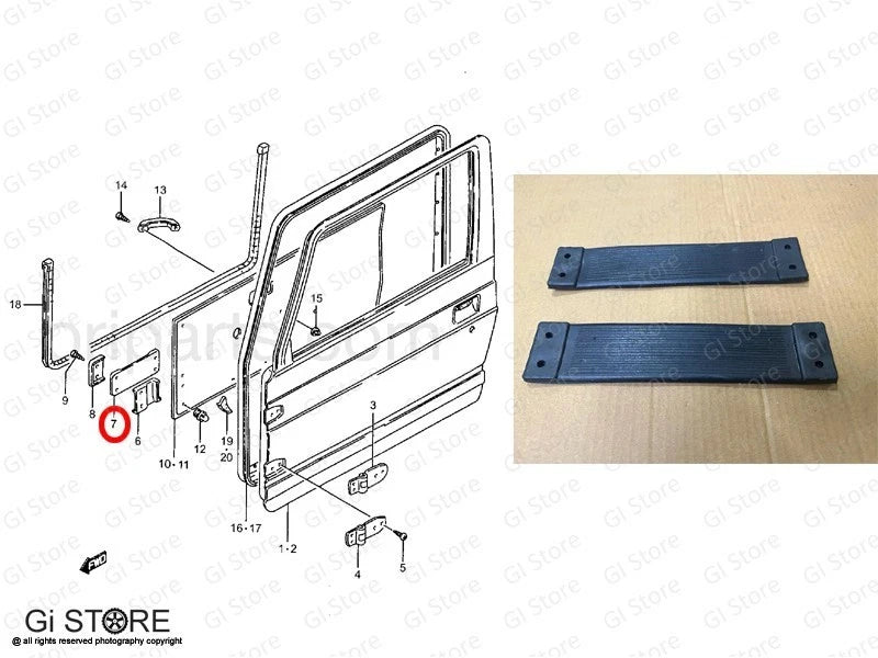 Set of 4 Door Window Trim Molding Seal Garnish for Suzuki Samurai (Hard Top)