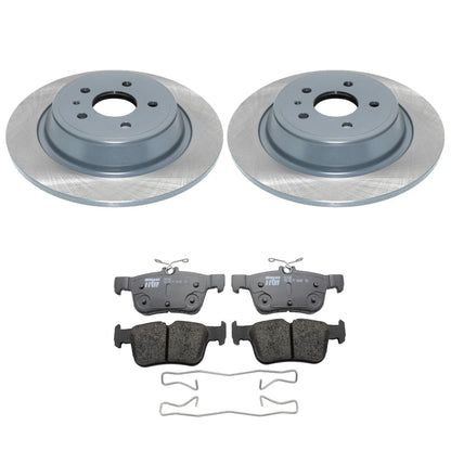 DuraGo Rear Rotors & TRW Pro Ceramic Disc Brake Pads Kit for Escape Fusion MKC MKZ (2013–2020)