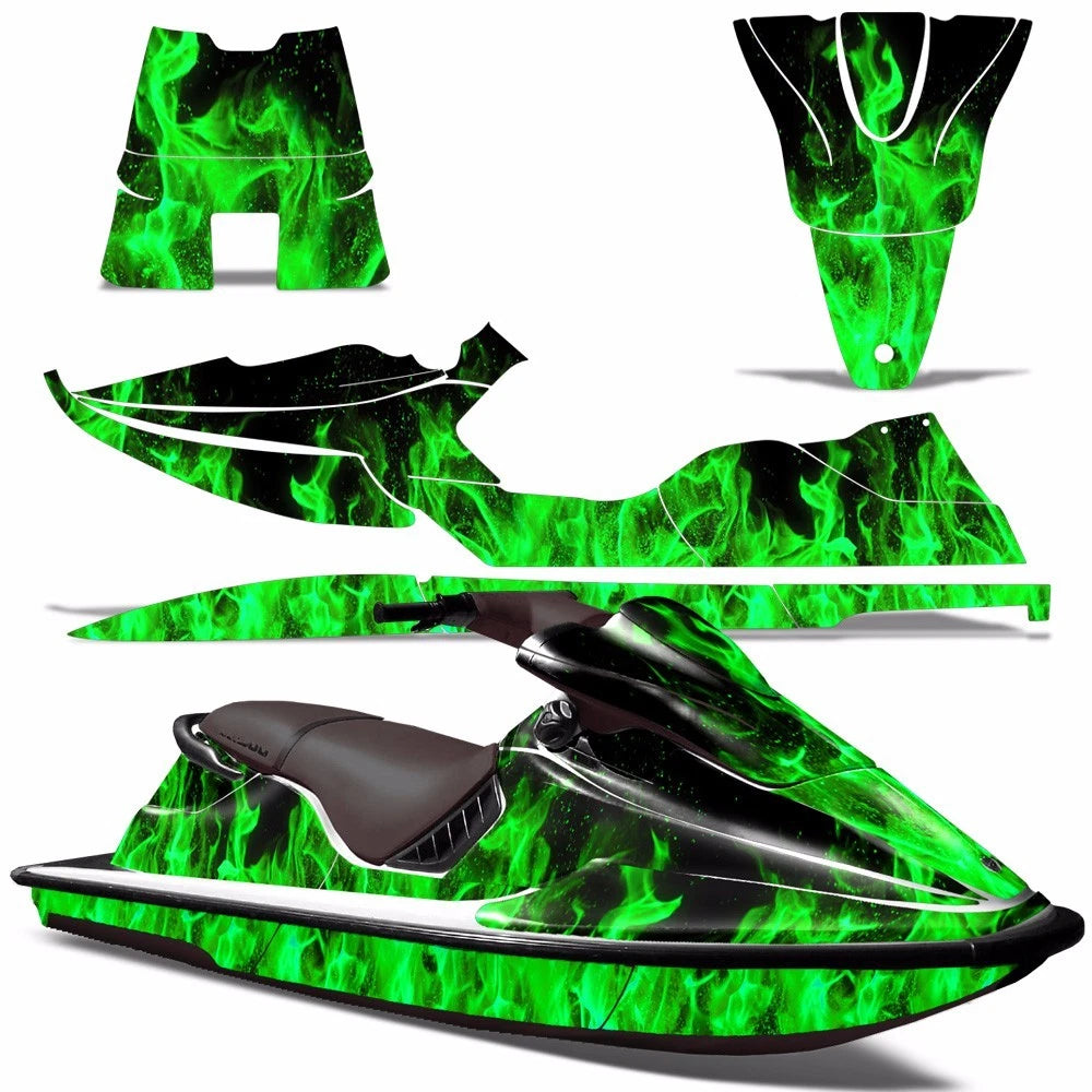 Graphics Kit Decal Sticker for Sea-Doo XP (1993–1996) ICE GRN