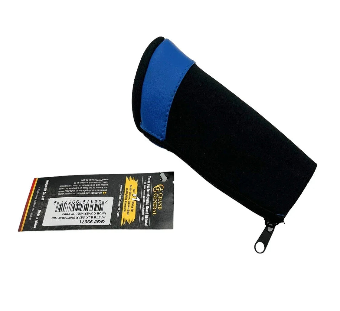 Gear Shift Knob Cover Black with Blue Trim for Eaton Fuller 9–18 Speed (2013–2020)