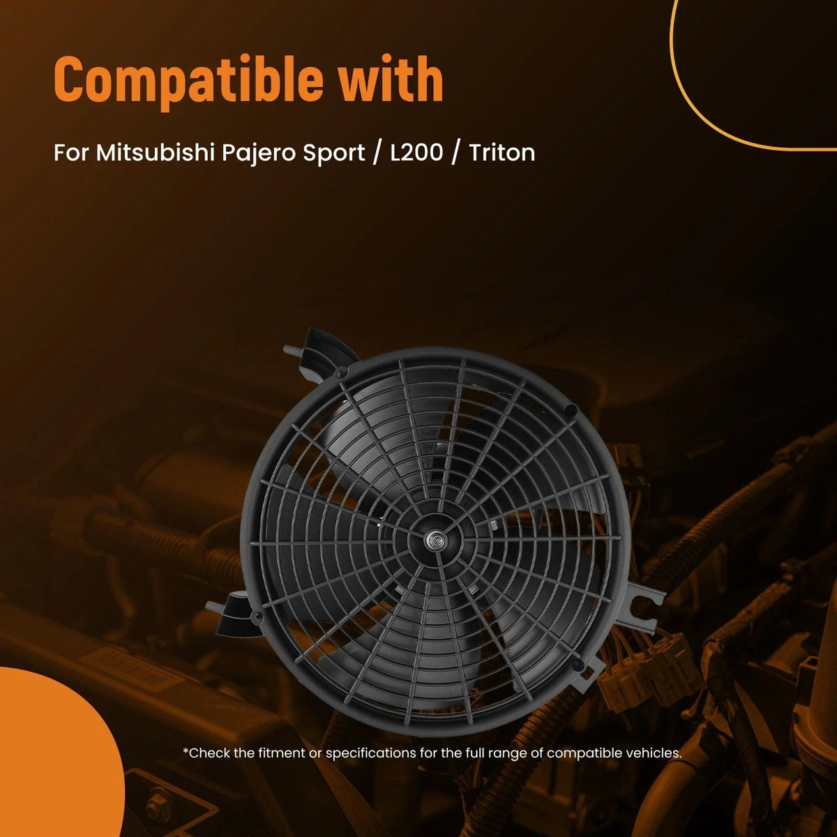 AC Electric Radiator Cooling Fan for Mitsubishi Pajero Sport / L200 / Triton (2008–2023)
