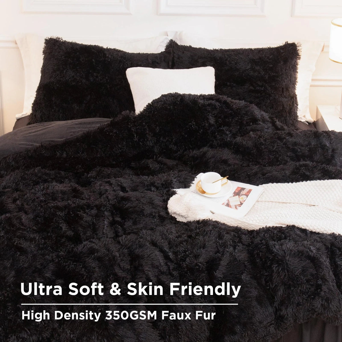Queen Comforter Set Black for Bedding (2023)