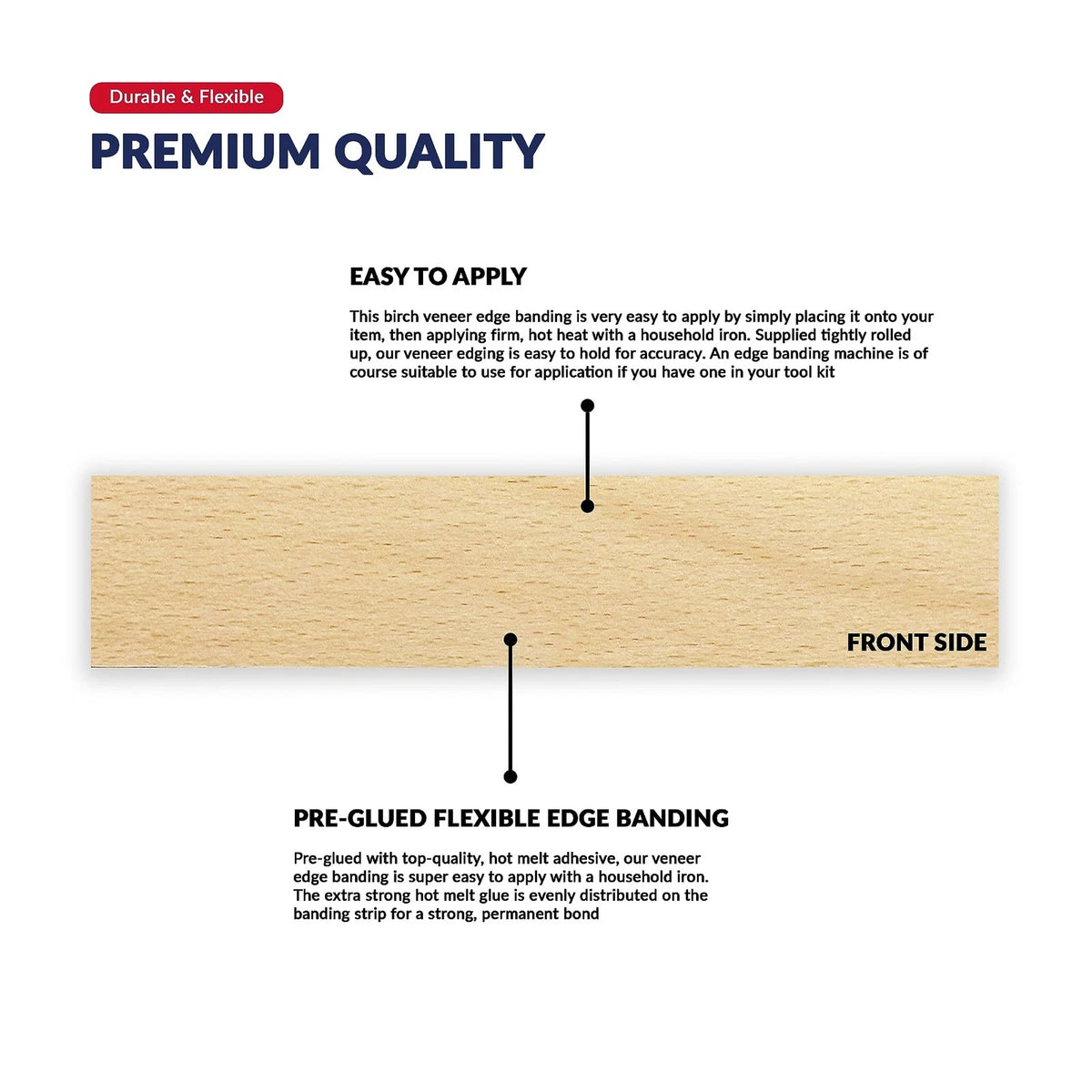 Birch Edge Banding 3/4 inch x 25 feet for Wood Veneer (No Specific Years)