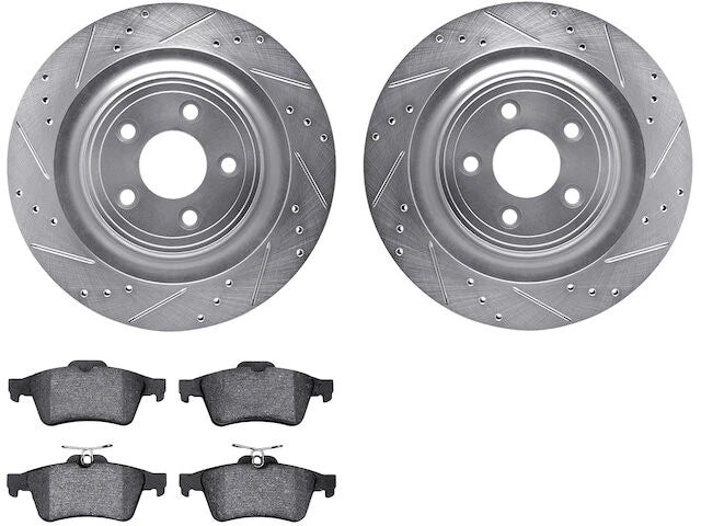 Brake Pad and Rotor Kit for Jaguar S Type (2006–2008) 41386DNTC