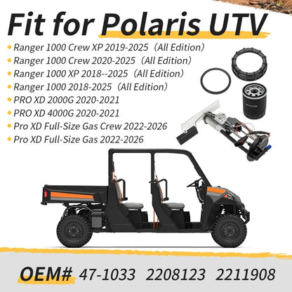 Fuel Pump & Oil Filter for Polaris Ranger 1000 (2019–2025) 20-26 47-1033