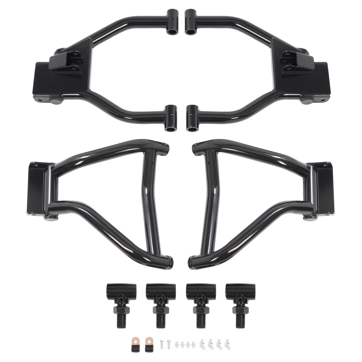 Set of 4 Black Screw-On Control A Arms for Polaris Ranger XP 800/900 (2010–2014)