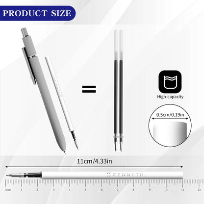 0.5mm Gel Pen Refills for Click Pens (Quick Drying Ink, Black)
