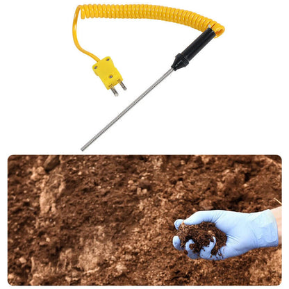 2X K-Type Thermocouple Probe for Digital Thermometer with Steel Sensor