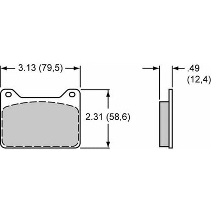 Brake Pad Set for Wilwood Powerlite (150-8813K)