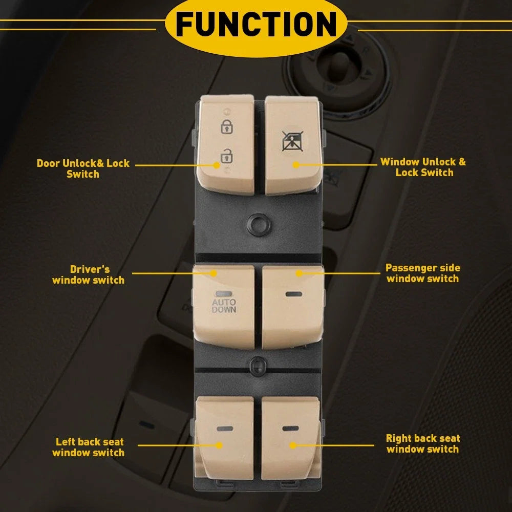 Driver Master Door Window Switch for Hyundai Elantra (2011–2015) 935703X000