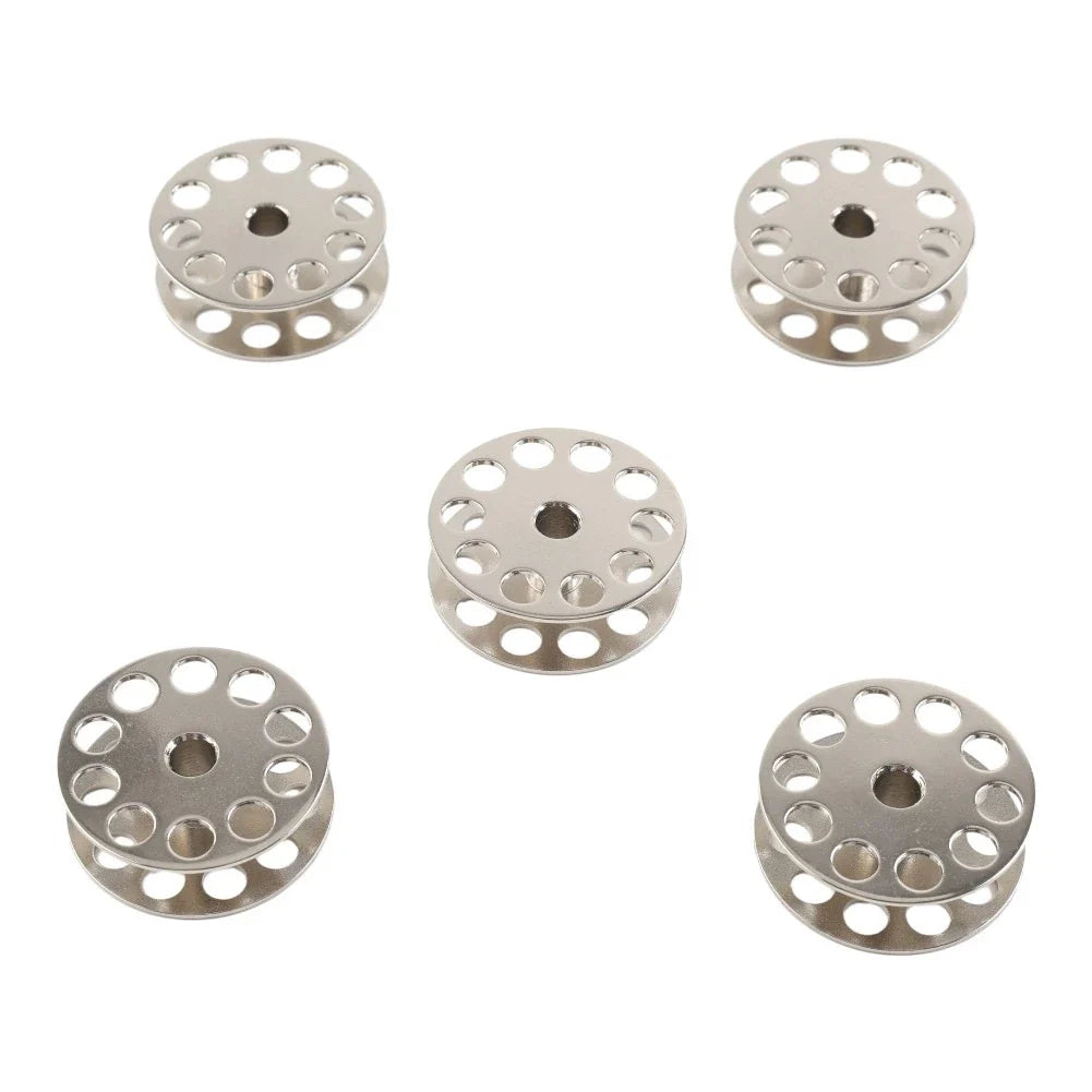 5x Large Steel Bobbins for Singer 144W 145W, Mitsubishi DU-105 DU-108