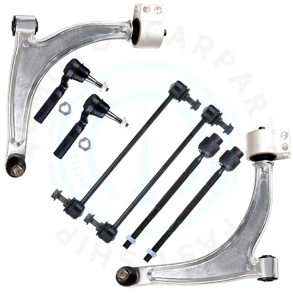 Set of 8 Front Lower Control Arm Tie Rod Ends for Chevy Malibu Pontiac G6 (2005–2009)