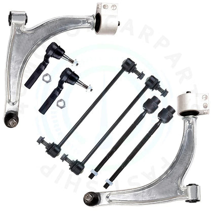 Set of 8 Front Lower Control Arm Tie Rod Ends for Chevy Malibu Pontiac G6 (2005–2009)