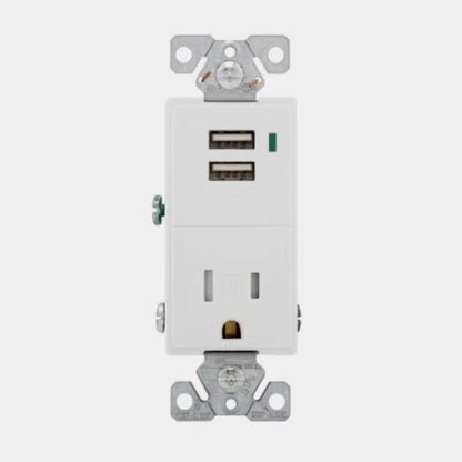 15A 125V Combination 2-Port USB Charger for EATON TR7740W-BOX