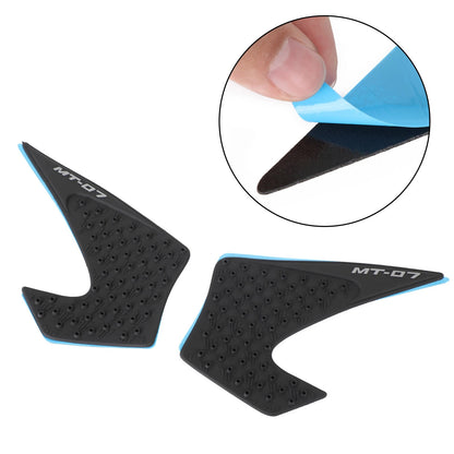Side Fuel Knee Grip Protector Traction Tank Pads for Yamaha MT-07 (2013–2016) - Side-077-Black