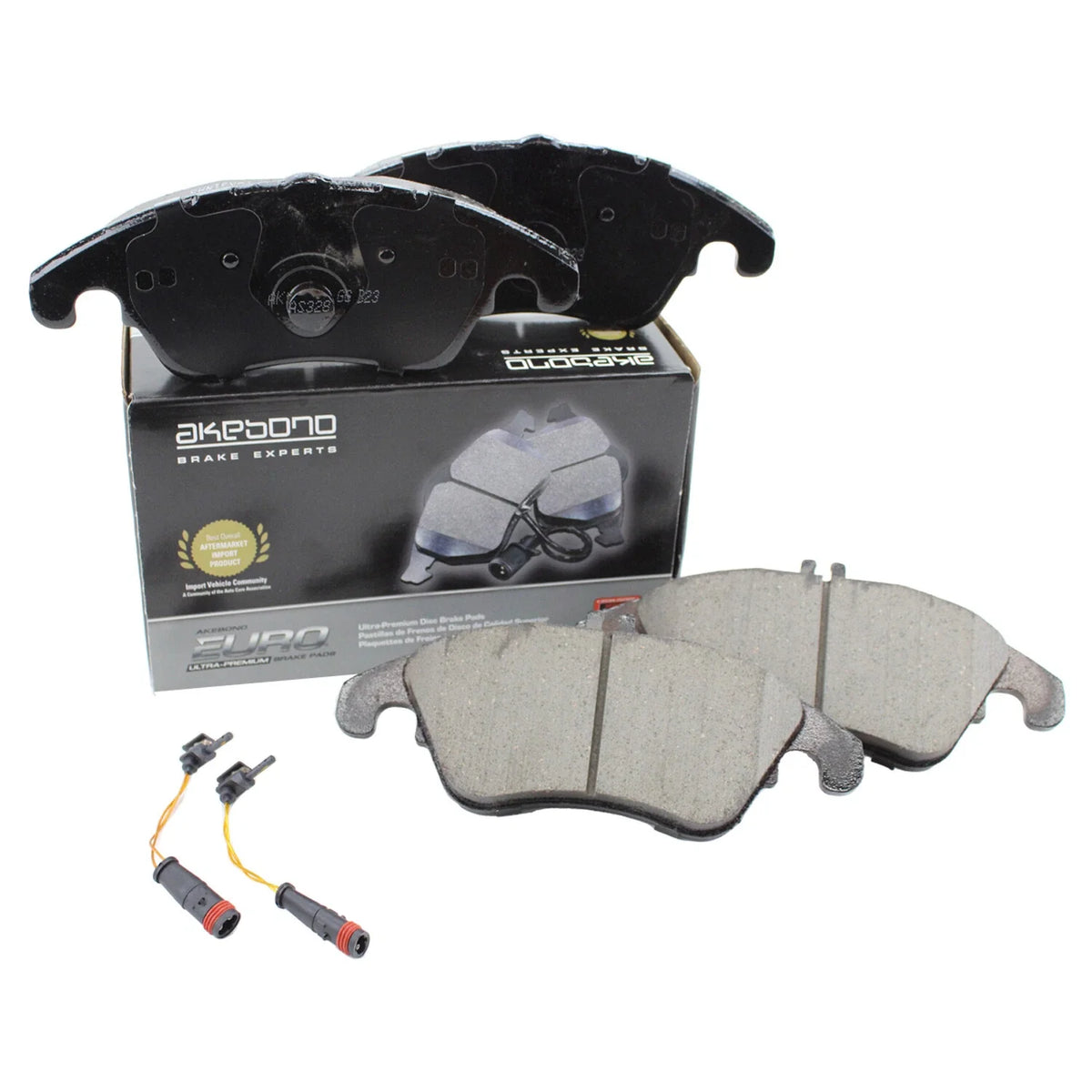 Set of 4 Akebono Euro Ceramic Front Disc Brake Pads for W204 W205 C218 W212 W213
