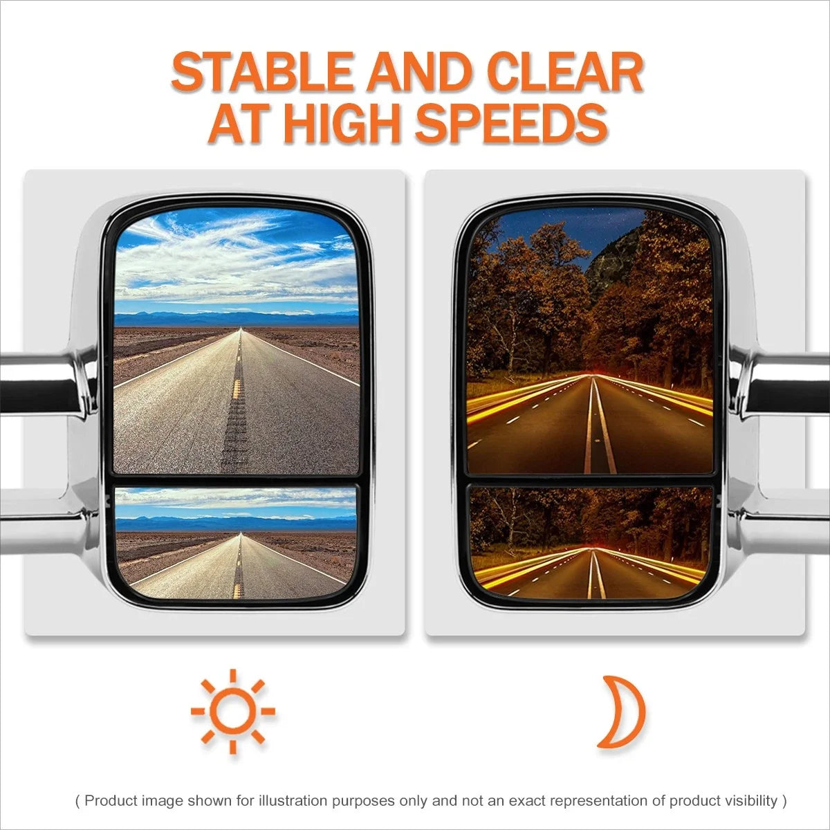 Manual Telescoping Towing Mirror for Silverado/Sierra (2007–2014) w/LED Signal Chrome