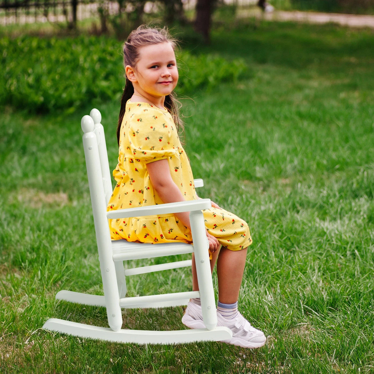 Indoor Child's Rocking Chair for All Weather Use (White)